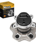 Rear Wheel Bearing Hub Assembly For Nissan Sentra 2013 2014 2015 2016 2017 2018 2019 5 Lug Non ABS 4 Bolt Flange Rear Replacement Part For Long Lasting Performance, product shown with packaging.