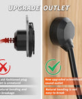 Display comparing old and new Shore Power Inlet Plug with Waterproof Cover for RV and Cargo Trailer 15 Amp 125 Volt NEMA 5 15P to 5 15R