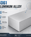 Beefy 6061 Aluminum Block 2 Inch Thick by 4 Inch Wide by 8 Inch Long Pro Grade Flat Bar Stock for CNC Milling Lathe Work Machining Drilling DIY Projects and Industrial Use, 6061 aluminum alloy block