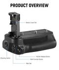 Product overview of Battery Grip Upgrade For BG R10 For Canon EOS R5 R5C R6 R6 Mark II Mirrorless Cameras Runs On LP E6 Series Batteries
