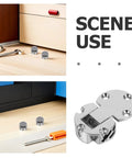 4 Pcs Zinc Alloy Folding Table Hinges Concealed Round Edge Flip Hinges Heavy Duty Cabinet Door Replacement Scene Use