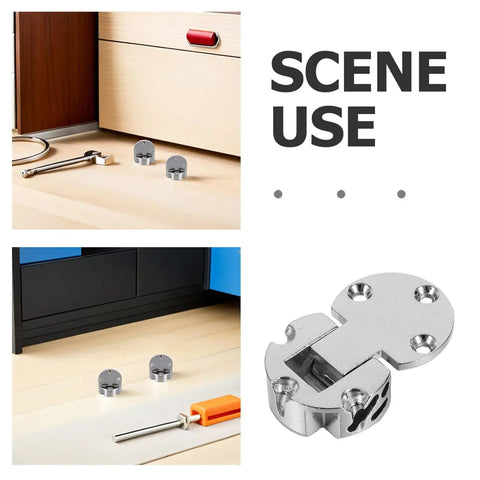 4 Pcs Zinc Alloy Folding Table Hinges Concealed Round Edge Flip Hinges Heavy Duty Cabinet Door Replacement Scene Use