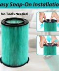Installation of 2 Pack VF6000 Five Layer Pleated Vacuum Filter Replacement For Wet Dry Vacuums 5 To 20 Gallon Fit Husky 6 To 9 Gallon Craftsman And Shop Vac Compatible High Efficiency Replacement Filters