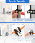 176 Piece Cable Clamps Set With Screws Eight Sizes Rubber Insulated Stainless Steel Cushioned Pipe And Loop Clamps For Wire