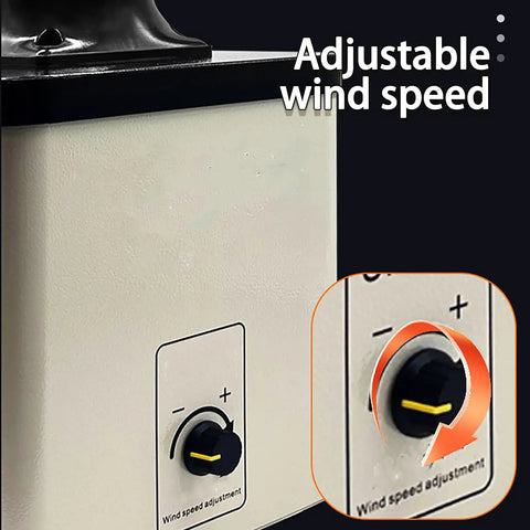 Adjustable wind speed control on Straight Up Solid Soldering Fume Extractor With 90W Brushless Motor And Three Stage Filtration.