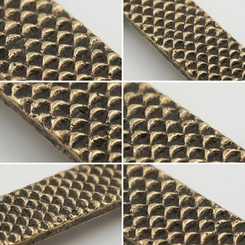 Close-up of Solid Brass Door Handle With Hand Hammered Finish Rectangular Cabinet Pull Golden Antique Hardware texture