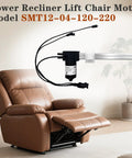 Heavy Duty Power Recliner Linear Actuator Motor Lift Chair with SMT12-04-220 model, featuring 120 mm fit and 220 mm stroke.