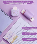Six Hole Puncher For A4 A5 B5 Loose Leaf Notebooks And Scrapbooks, 20 26 30 Hole Configurations, purple mini punch