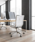 Transparent Hard Floor Chair Mat PVC Office Desk Protector for Wood Tile and Vinyl Floors installed under chair