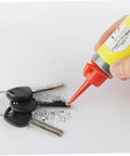 Applying Graphite Powder Lubricant 3 Pack 60ml No Dust Formula Dry Lube For Cars And Multifunctional Locks on key for smooth operation