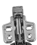Close-up of a single hinge from 2 Pack Easy Folded Corner Cabinet Hinges For Kitchen, Bedroom, And Closet Doors, Tool Free Installation
