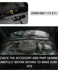 Audi A4 A5 Quattro 2.0T Oil Dipstick Replacement OEM 06H115611E shown in engine bay with part number label