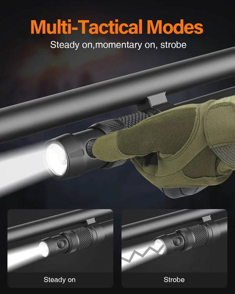 Mag Tube Cap Flashlight 500 Lumen End Mount For Remington 870 Shotgun Real 500 Lumen Tactical Light With 120 Meter Reach