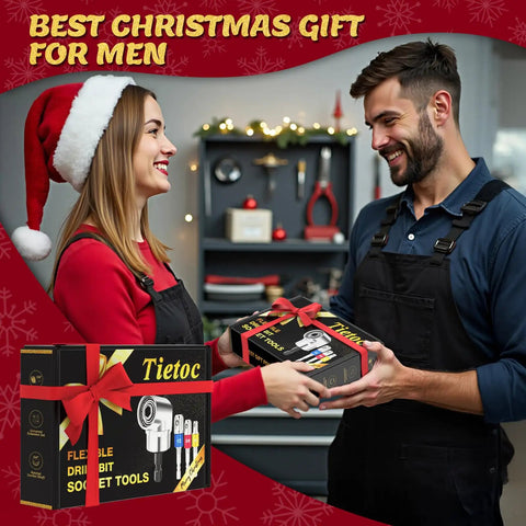 22 Piece Flexible Drill Bit Extension Set With 105 Degree Right Angle Attachment gift exchange between two people at Christmas