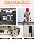 8.5 Ft Telescoping Aluminum Ladder For Home And Outdoor Projects Collapsible Extension Ladder fits in car trunk and storage