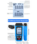 Pro Grade Digital Thermocouple Thermometer With K And J Type Probes, Four Channel High Temp Tester, detailed display and buttons.