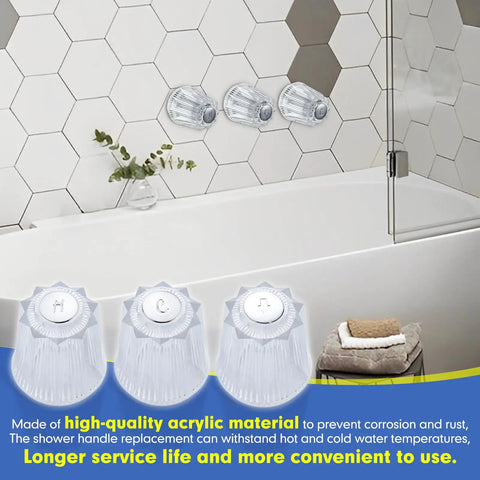 Replacement Bath And Shower Handle Set For Price Pfister Contessa And Windsor Faucets 12 Spline 12 Point Broach Hot Cold Diverter