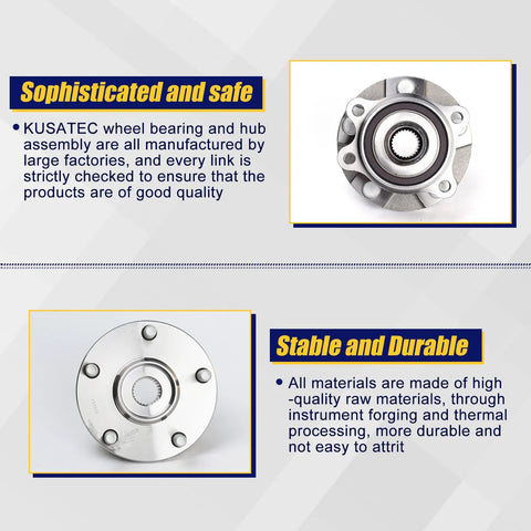 Beefed-Up Front Wheel Bearing And Hub Assembly With ABS And 5-Lug Bolts For 2010-2012 Lexus HS250h Front, close-up view