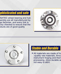 Two Piece Front Wheel Bearing And Hub Assembly with ABS And 5 Lug Bolts for 2010-2012 Lexus HS250h, 2011-2016 Scion tC