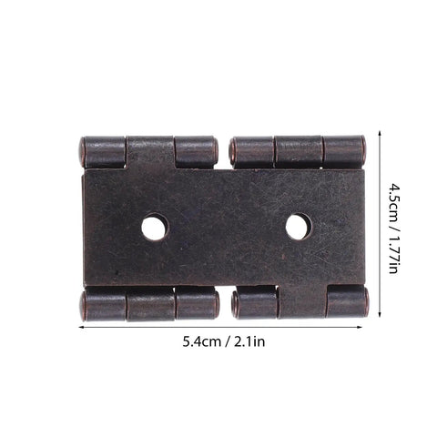 Vintage Bronze Gate Hinges Set, 10 Pcs, Tough As Nails Heavy Duty Folding Door Hinges 54x47mm top view