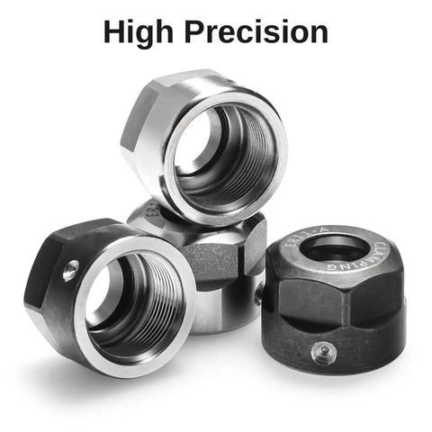 ER11-A Collet Clamping Nut Set With Dynamic Balance Holes For CNC Milling Lathe Holders Four Pack Alloy And Hardened Steel