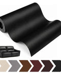 No Sweat Self Adhesive Vinyl Patch For Couches And Furniture, Huge Peel And Stick Leather Repair Kit, Waterproof Scratch Resistant Upholstery Tape That Sticks Solid, black vinyl roll with color options.