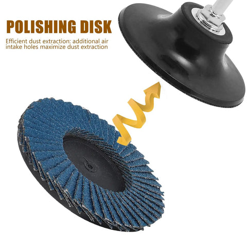 Zirconia Flap Sanding Wheels 3 Inch Grinder Discs With Fused Alumina For Metal Polishing showing efficient dust extraction features.