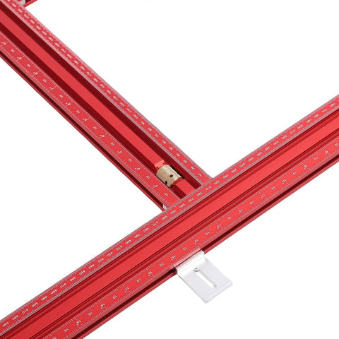 Adjustable Router Template With Solid Aluminum Alloy Guide Rail System And Dual Track Measurement for precise woodworking cuts.