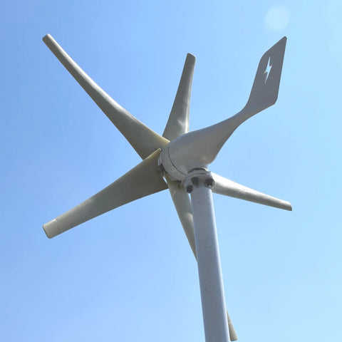 800W Wind Turbine With 5 Blades, Works On 12V 24V Or 48V Systems, Smart MPPT Charge Controller, Perfect For Home Boat Or Farm