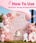 Super Cool 10 Pack Clear Spring Balloon Arch Clips That Grip Tight For Your Birthday Wedding Or Photo Studio Decor Setup Without Messing Up The Look! clear clips on pink balloon arch