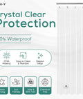 Magnet Grip Shower Curtain Liner With Weighted Magnets, 72x72 Inches, Premium PEVA Waterproof, Rustproof Grommets