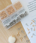 Must Have Gold And Silver Screw Eye Pins Set For DIY Jewelry Making And Craft Projects, 400 Small Eyelet Pins with Organizer Box