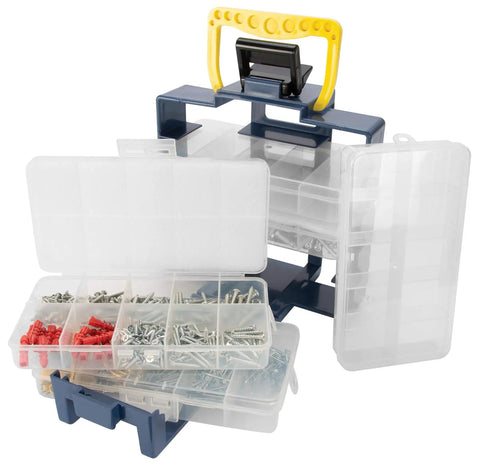 Organize Your Craft Space With This Tote Organizer For 1000 Piece Home Fastener Assortment Two Empty Trays And A Snap Tight Latch