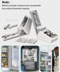 Fridge Door Hinge Replacement Kit For Liebherr Freezers Stainless Steel Repair Part displayed with screws and covers
