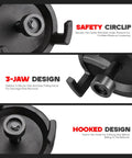 Safety circlip, 3-jaw, and hooked design features of GM Harmonic Balancer Puller And Crank Pulley Install Tool For LS Series Engines 1997 Up.