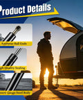 Tough As Nails 29 Inch Gas Struts For SnugTop Truck Bed Covers detail showing antiwear ball ends and heavy gauge steel body.