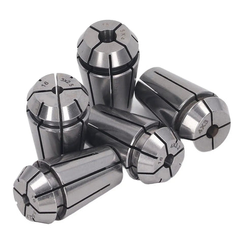 Premium Thonlai Cnc Engraving Collet Chuck Set With Durable Spring Steel Precision Tapping Kit For Grinding And Machining 5 Pcs High Performance, five spring steel collets.
