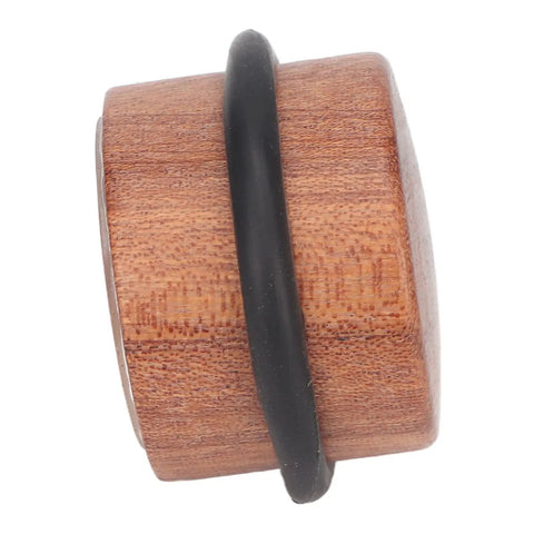Solid Wood Cylindrical Door Stopper With Rubber Ring Heavy Duty Floor Protector For Home Office Non Slip Base Easy Install Works On Carpet Wood Tile Stone Concrete Gap Shield, side view