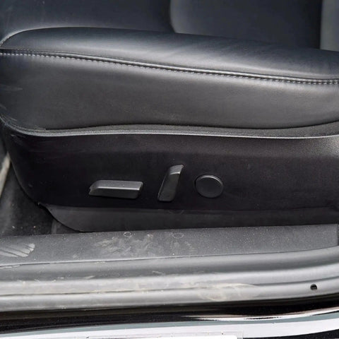 Direct Fit Power Seat Control Switch Replacement For Tesla Model 3 And Model Y 2017 To 2022, close-up of driver seat adjustment panel.