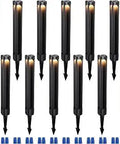 12 Pack LED Low Voltage Pathway Lights For Outdoor Landscaping, Weatherproof Aluminum Walkway Lamps, 4W AC DC 12V Power