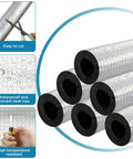 Eight Three Foot Pipe Insulation Foam Tubes With Self Adhesive Foam Wrap Includes A Roll Aluminum Foil Tape And 25 Cable Ties