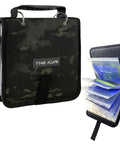 Fishing Tackle Binder Lure Storage Bag for Soft Baits Rigs and Jigs Easy Carry Lightweight 9.5 x 8.3 Inches Black Camouflage