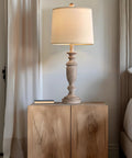 Two Piece 24 Inch Rustic Resin Table Lamp Set With Linen Shade For Living Room Bedroom Desk End Table Decor Ideal For Office Dorm And Kids Room Cozy Glow With Classic Symmetrical Base And Durable Construction on nightstand