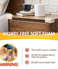 Four Pack Top Tier Baby Proofing Corner Guards With Soft Nbr Rubber Foam And No Sweat Self Stick Backing For Heavy Duty Furniture Edge Safety In Cool Off White on furniture corner.