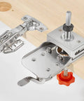 Pro Grade Concealed Door Hinge Jig For Precise Cabinet Door Mounting, 35mm Stainless Steel Locking Hinge Jig with drill bit