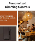 Radiant 150-Watt Dimmer Light Switch for Dimmable LEDs, No-Fuss Flicker-Free Performance, Single-Pole and 3-Way Compatibility, 120V, RHL153PDB, Dark Bronze wall dimmer switch in dark bronze for dining room lighting
