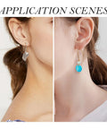 Side-by-side view showcasing 96Pcs Stainless Steel Earring Hooks Set Long V Shape Marquise Ear Wires With Circle Ball Dots