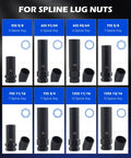16 Piece Locking Lug Nut Master Key Set For Quick Wheel Lock Removal Of Spline Star Hex And Fluted Locks SAE And Metric Keys