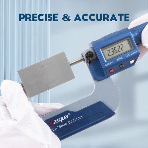 Digital Outside Micrometer 2 To 3 Inch With Carbide Tip, Pro Grade Precision Measuring Tool, Metric And Inch Conversion