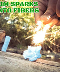 Starter Plugs 50 Pack For Extreme Winter Weather Fire Lighting Survival Outdoors igniting on wood outdoors